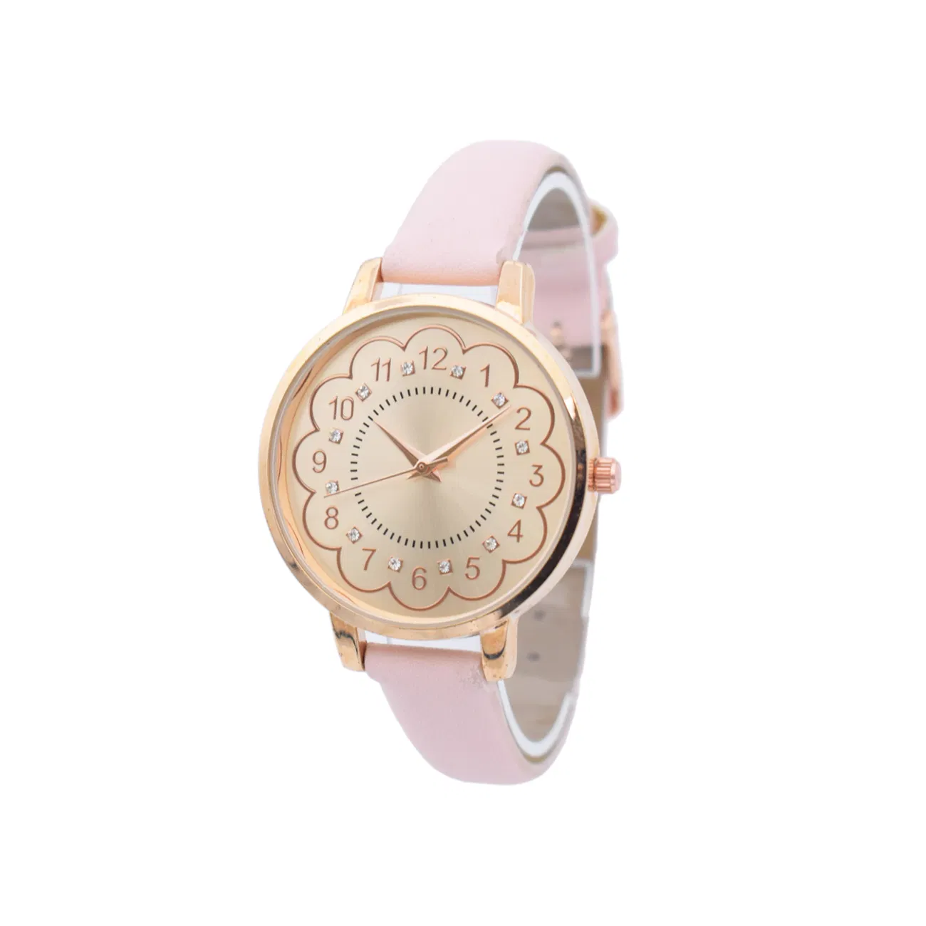 Arabic Numerals with Stone Lady Leather Watch Gift Fashion Watch