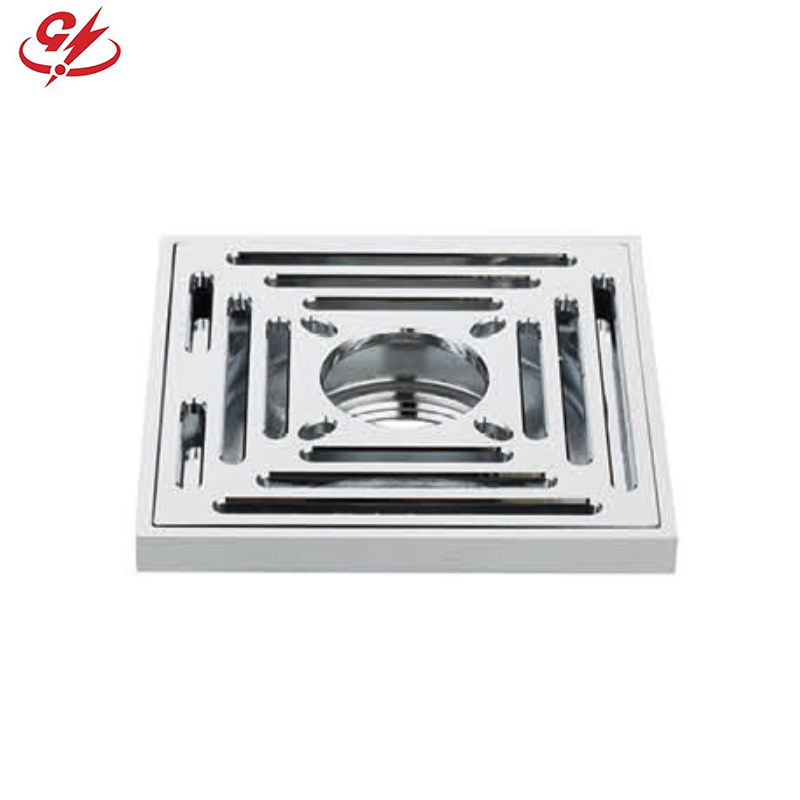 Premium Square Brass Floor Drain with Anti-Odor Technology