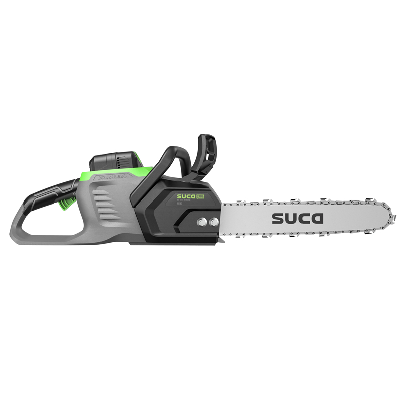 Suca 40V 16 Inch Lithium Battery Powered Chainsaw Electric Garden Tools Chain Saw Handheld Pruning Chainsaw for Wood Cutting