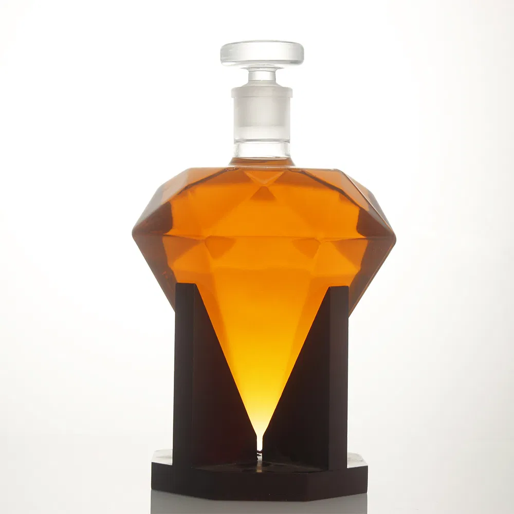 Hand Made Crystal Clear High Borosilicate Liquor Spirits Tequila Whisky Whiskey Glass Wine Decanter