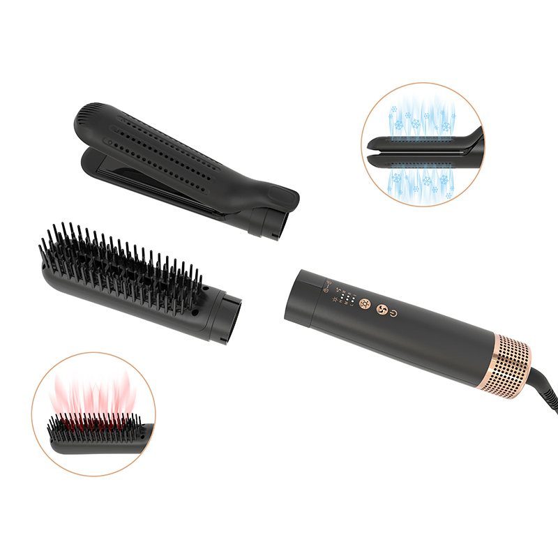 2-in-1 Titanium Professional Airflow Cold and Hot Air Roll Direct Electric Shaper, Private Customization and Wholesale