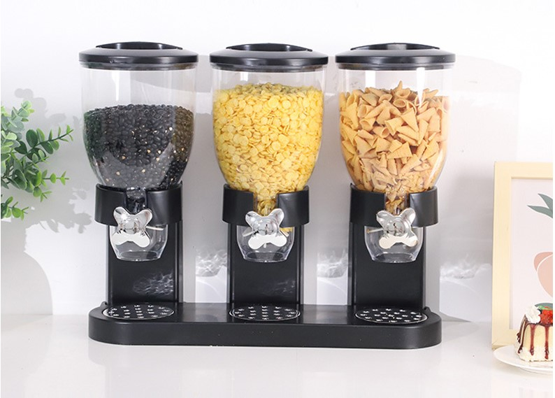 Cereal Dry Food 3 Pieces Snack Organizer Containers Dry Food Dispenser Storage with Lids for Kitchen