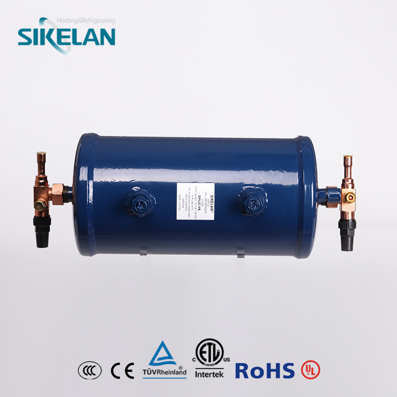 Vertical/Horizontal Easy to Install Lubricating Oil Cooling Refrigeration Oil Receiver