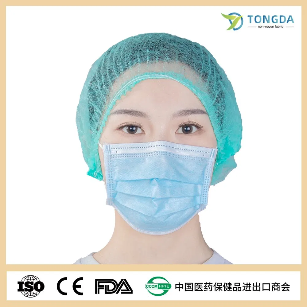 Disposable Nonwoven Single or Double Elastic Mob Cap