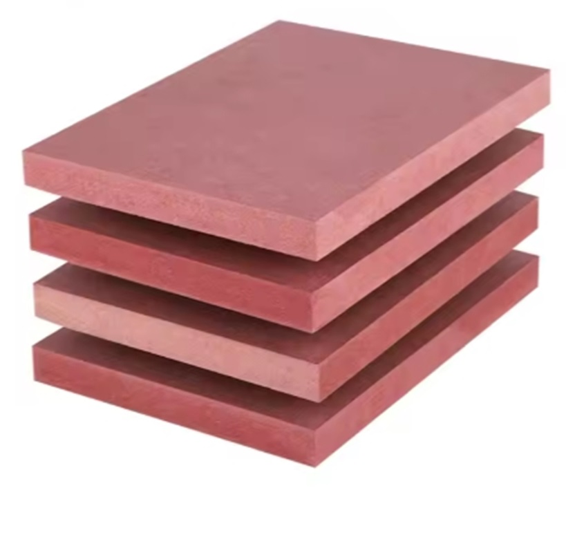 Red Pink Color Fireproof MDF HDF Board for Construction Furniture