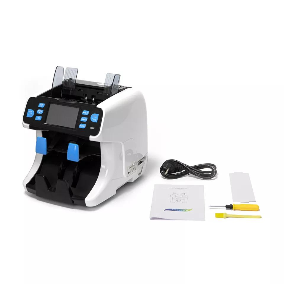 Two Pockets Multi-Currency Banknote Sorter with Two Cis Image Technology Serial Number Reading Counting Sorting Machine