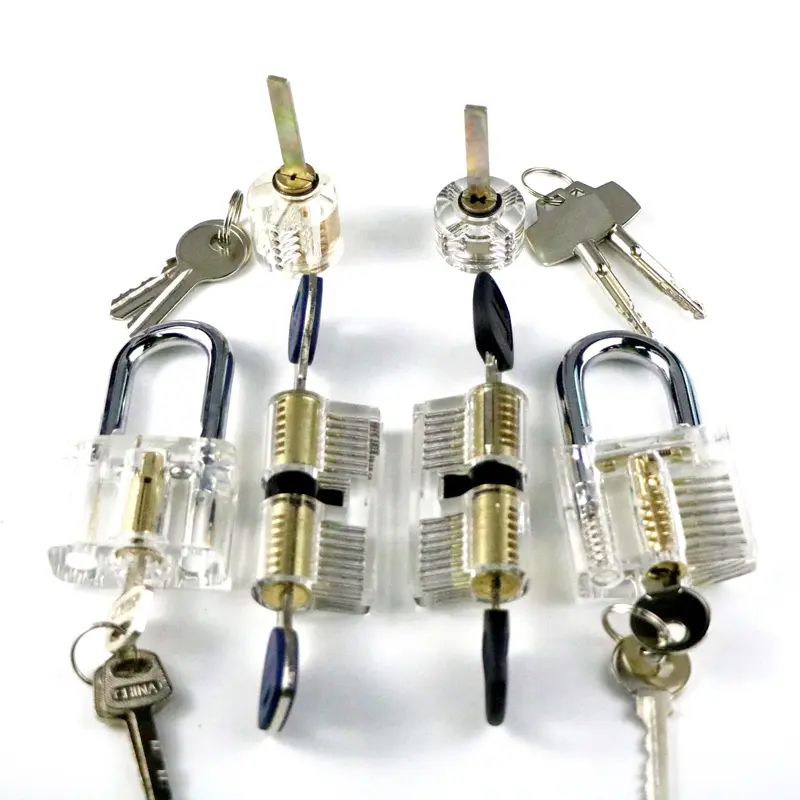 Locksmith Transparent Practice Lock Training Skill Ab Picking Set Lock