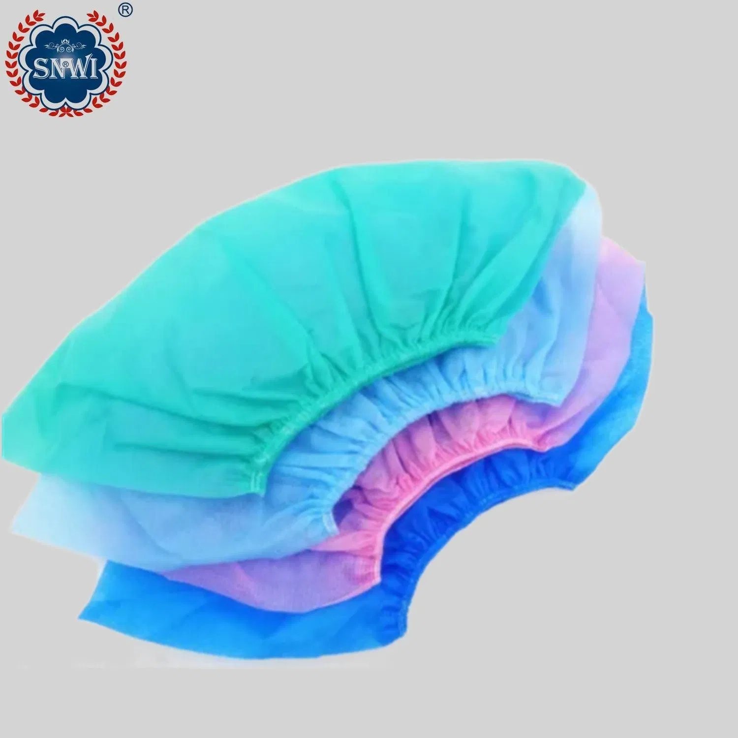 CE Disposable Nonwoven Strip Bouffant Head Cover Hair Net Nurse Mop Cap