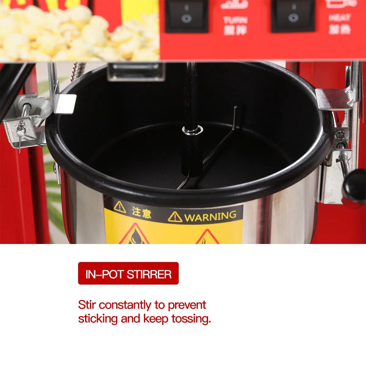 Manufacturer Supply Small Semi-Automatic Popcorn Machine for Retail Stores