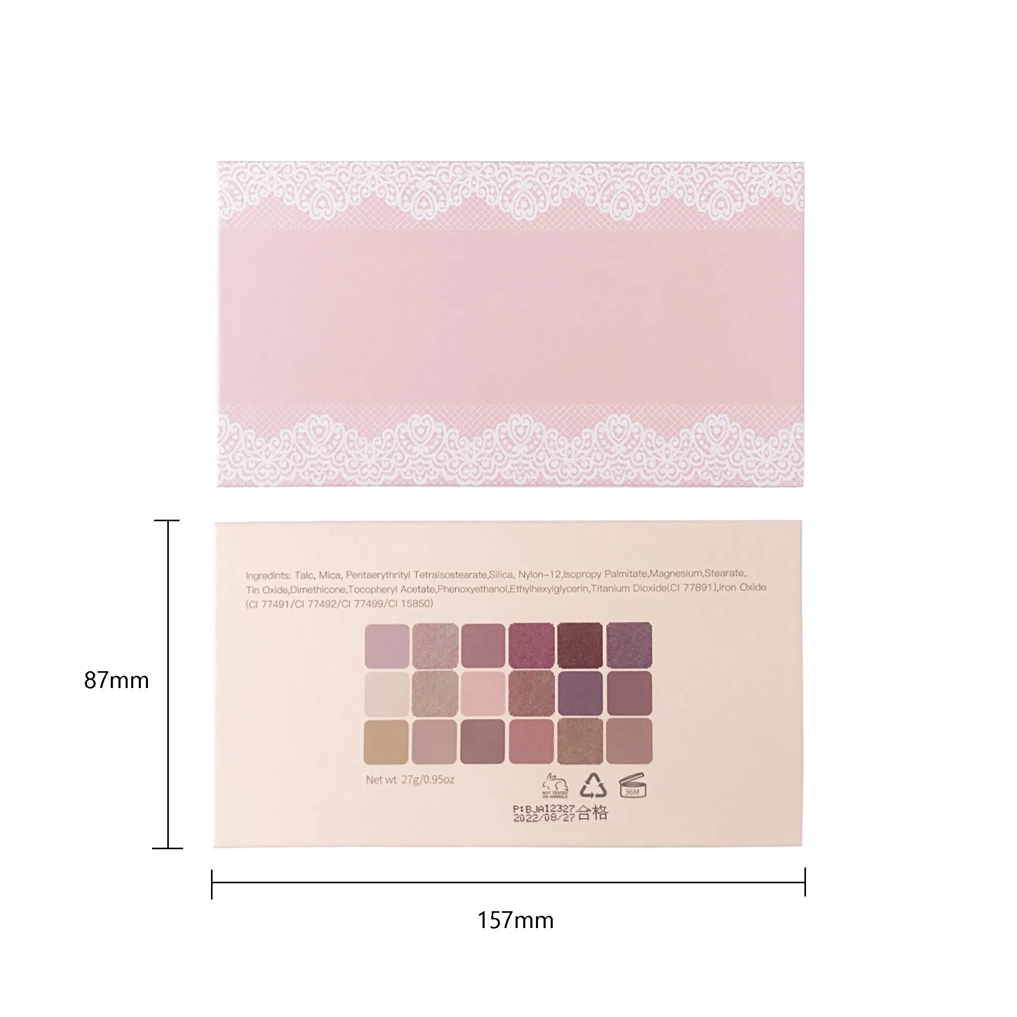 Professional 18 Color Pink Eyeshadow Palette High Quality Makeup