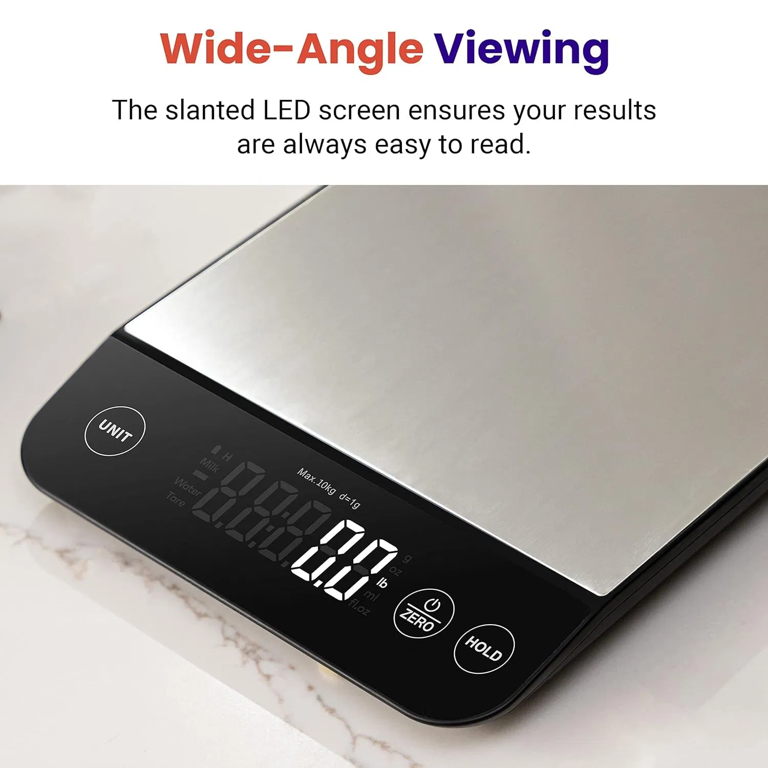 Hot Sale 22lb Digital Scale Weight Grams and Oz Ipx6 Waterproof Type-C Rechargeable Food Kitchen Scale