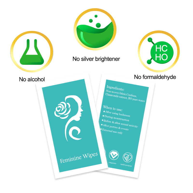 Wholesale Customize Biodegradable Wipes Used for Menstrual Cup or Yoni Clean Women Wipes
