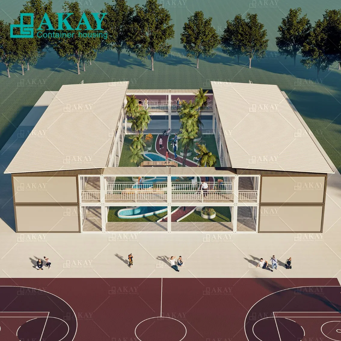 Shipping Temporary School Portable Classrooms Detachable Mobile Container Wooden House for Africa