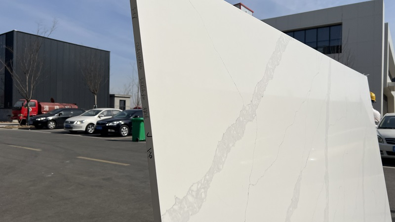 Artificial Stone Zero Silica White Calacatta Marble and Granite Look Quartz Stone Quartz Countertop