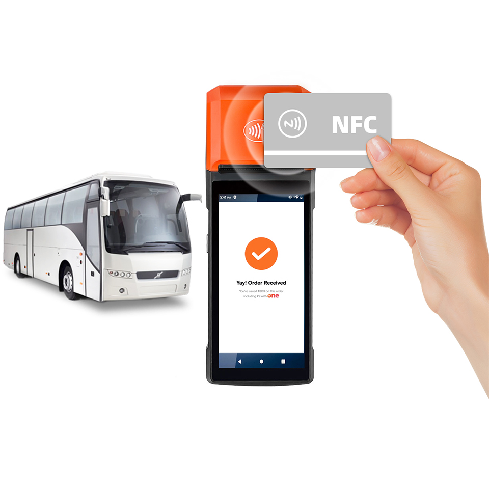 Mobile Ticket Printer NFC Payment Electronic Bus Ticketing Machine POS Hardware R330 Plus