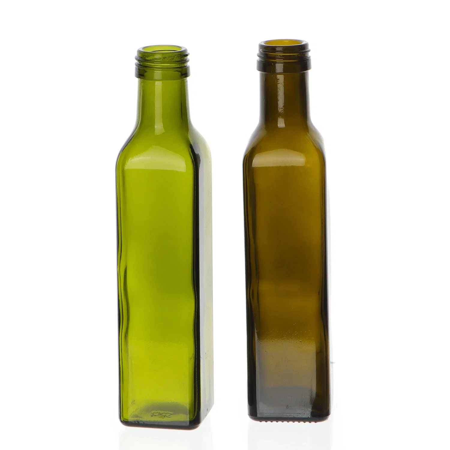 Round &Square 100ml 250ml 500ml 750ml 1L Glass Olive Oil Bottle Dark Green Clear Green 500ml Olive Oil Bottle with Cap/Nozzle