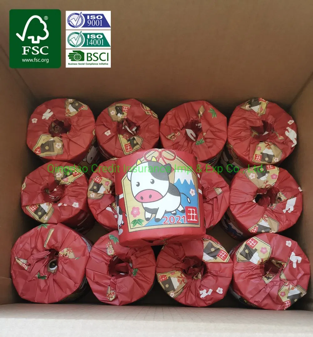 100% Eco-Friendly Excellent Unbleached Natural Color Bamboo Pulp Toilet Paper