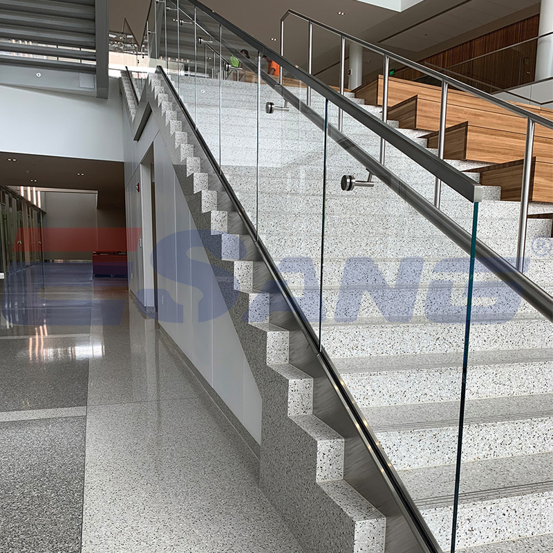 Esang Customized Simple Design Stainless Steel Pipe Balustrade Handrails Stair Railing for School