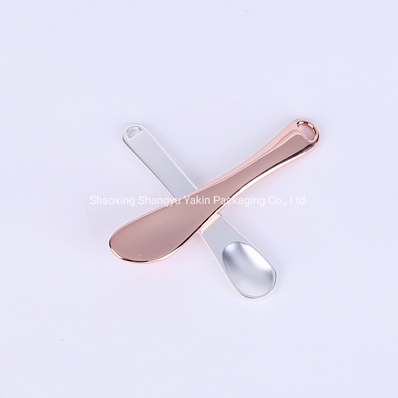 Luxury Metal Cosmetic Cream Spoon with Engrave Logo Customized Color
