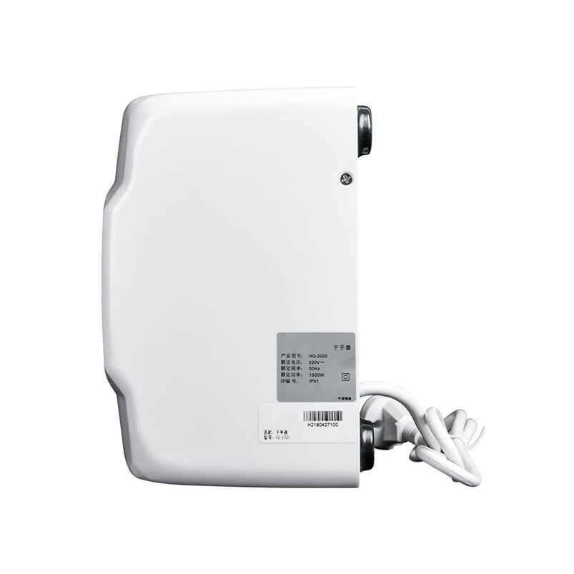 High-Speed Automatic Electric Hand Dryer: Infrared Sensor Operated, Efficient ABS Construction, Hot Air 60º C, 1500W Power, Wall Mounted