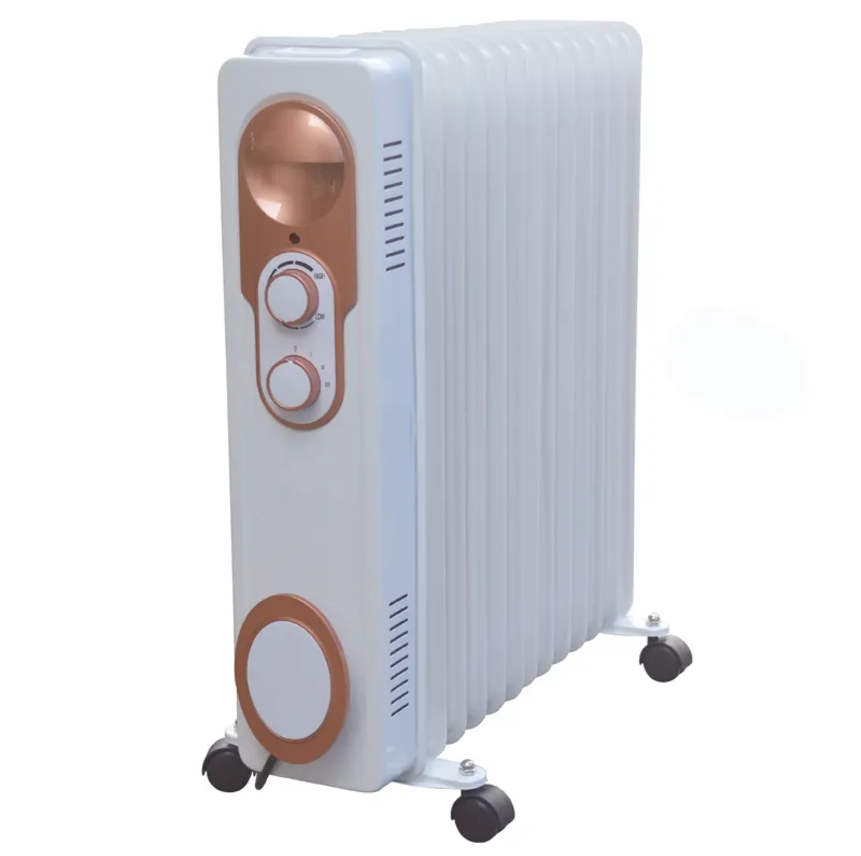 Mobile Bathroom Radiators 7fins 1500W 3 Heat Settings Oil Filled Radiator Heater