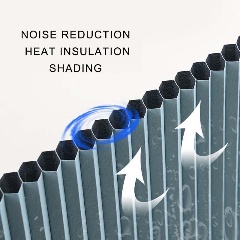 New Design Interior Room Aluminium Honeycomb Blind Sliding Door Non-Woven Fabric Folding Slide Retractable Door Window Blinds
