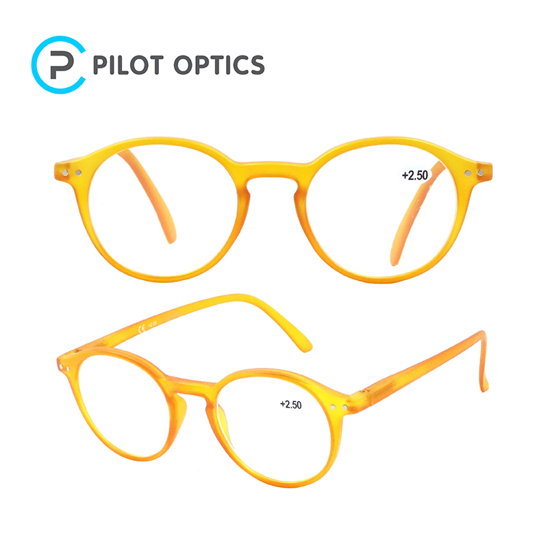 Pilot Optics Wholesale 2023 Custom Logo Round Full Rim OEM Reading Glasses