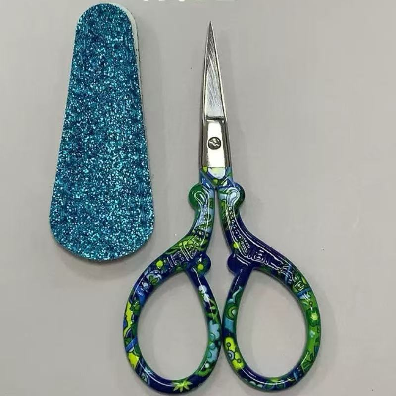 Factory Wholesale Vintage Household Embossed Small Phoenix Scissors Craft Beauty Small Scissors