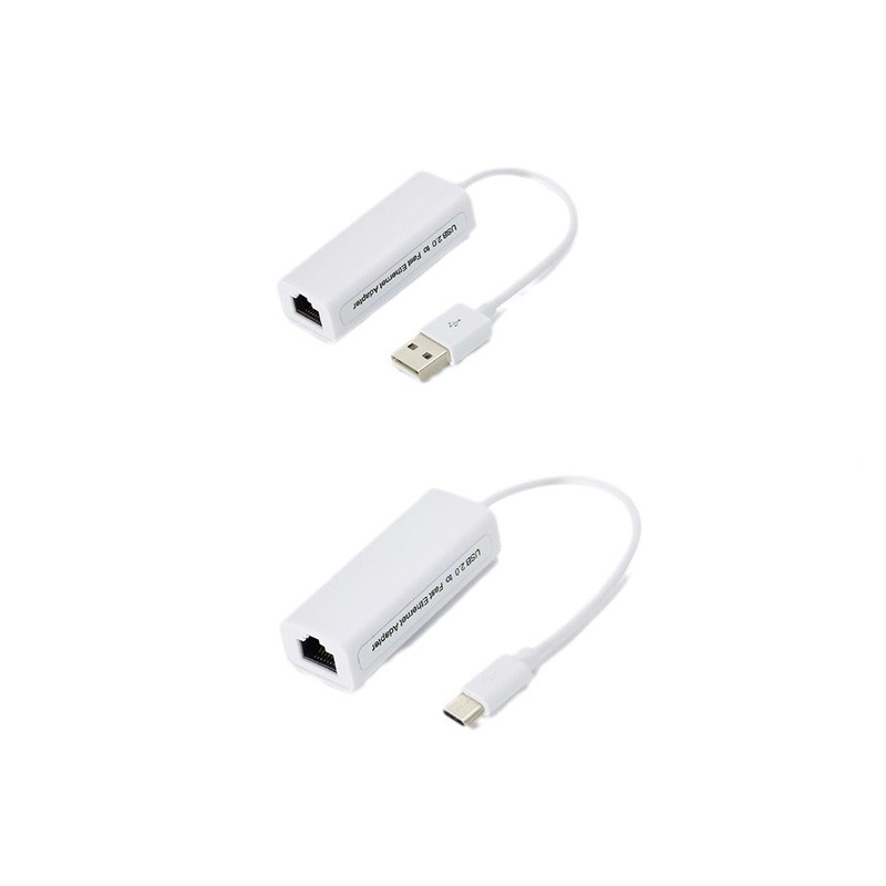 USB 2.0 Type C to RJ45 Ethernet Adapter Hub for Fast Connectivity