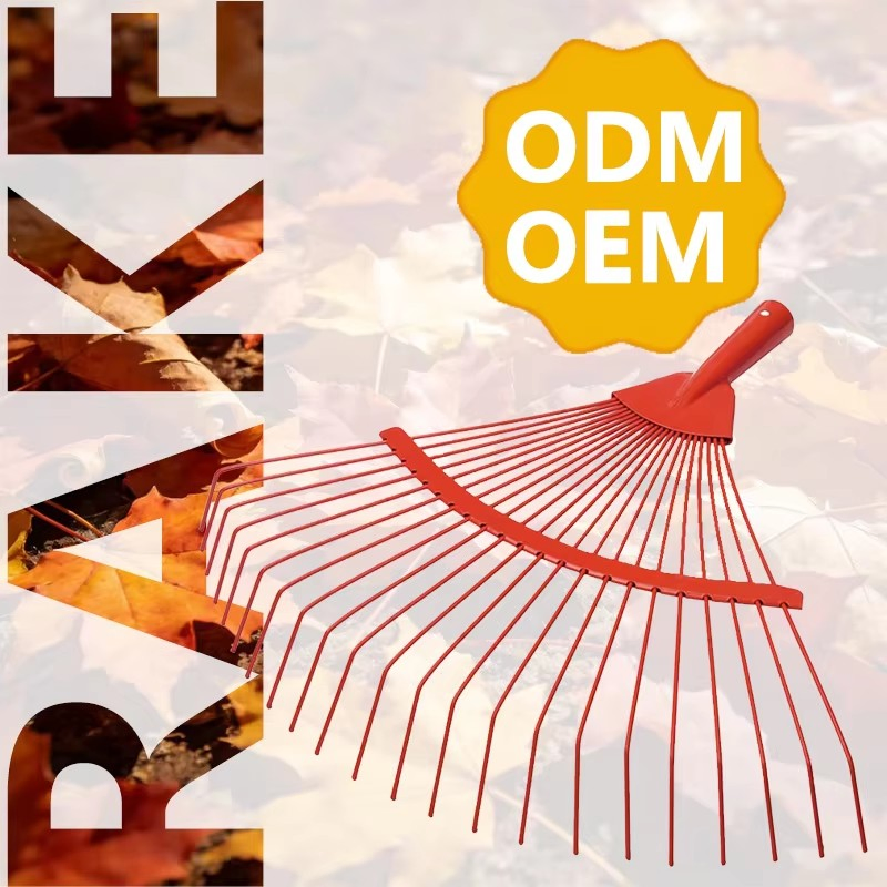 Factory Supply High Quality Carbon Steel Leaf Rake for Garden Yard Cleaning