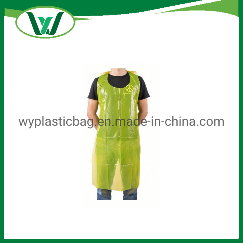 Disposable PE Plastic Waterproof Oilproof Apron From Factory Biodegradable Eco Plastic Apron