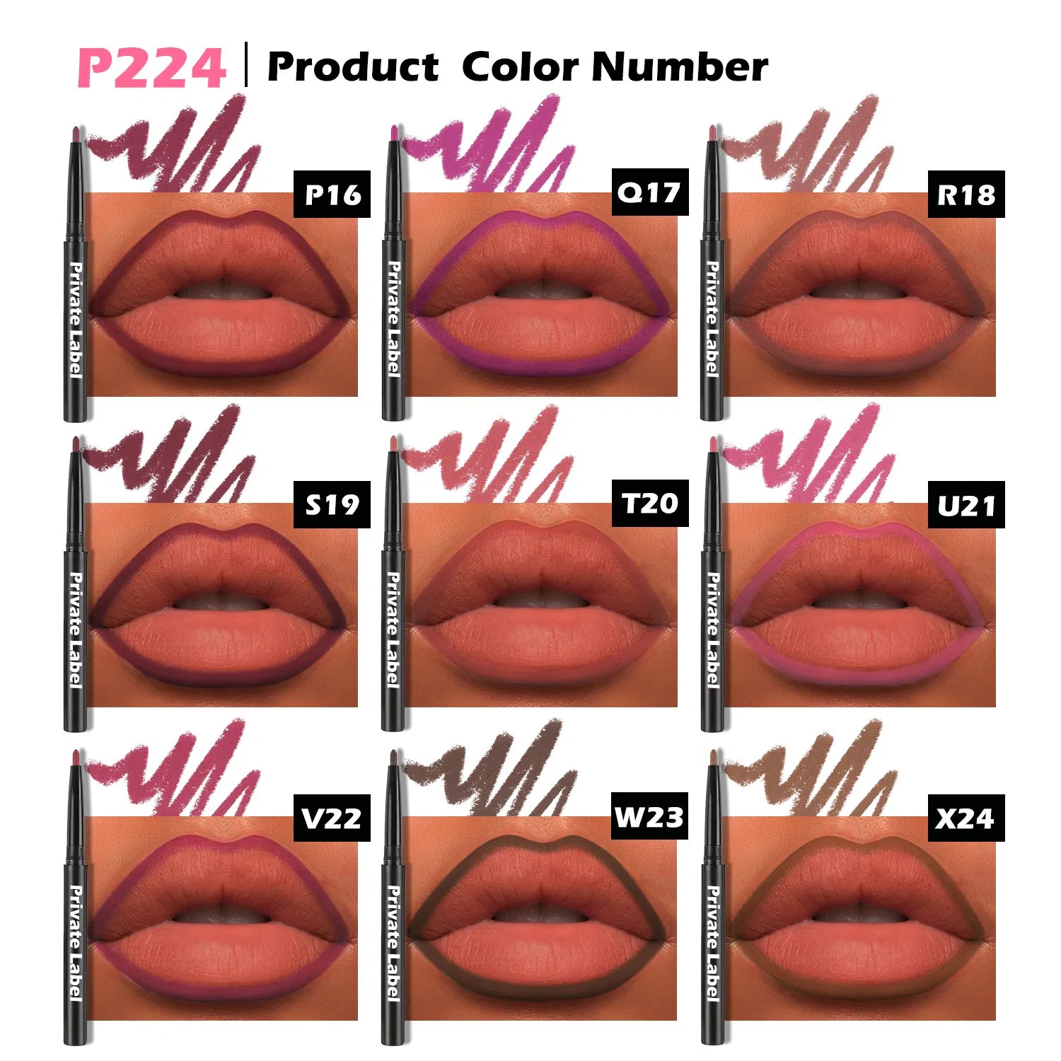 Wholesale OEM Lip Liner Lipstick Waterproof Lip Liner Pencil