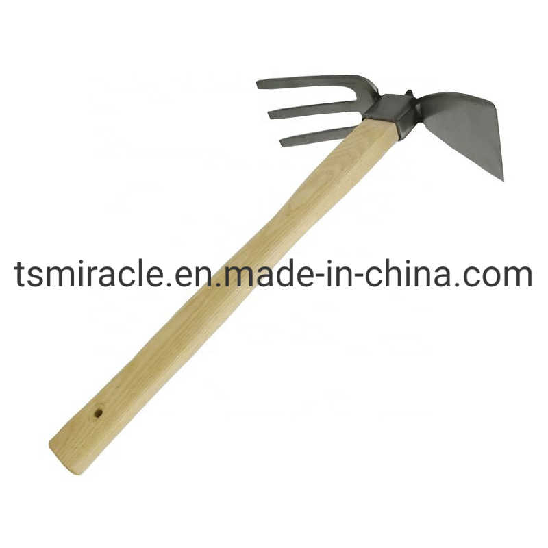 Chinese Manufacturer of High Quality Farm Hand Garden Tools Wooden Handle Fork Hoe