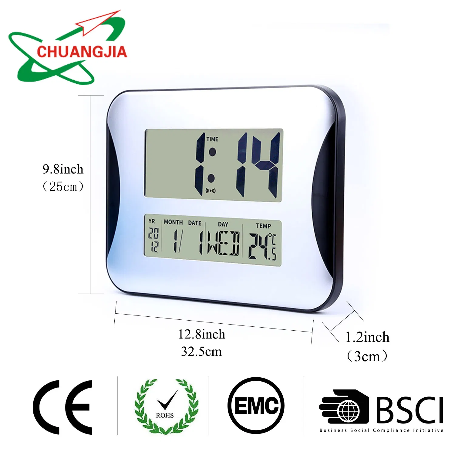 Super LCD Screen Alarm Clock with Extra Large Digits Easy to Read and Set