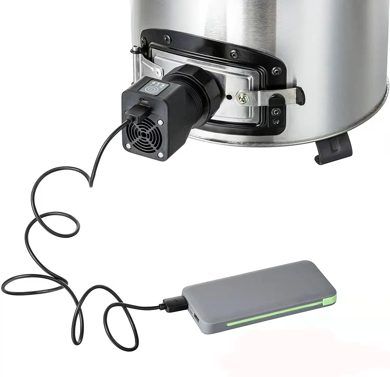 Power Bank Powered Cookstove Pellet Charcoal Fuel Stove