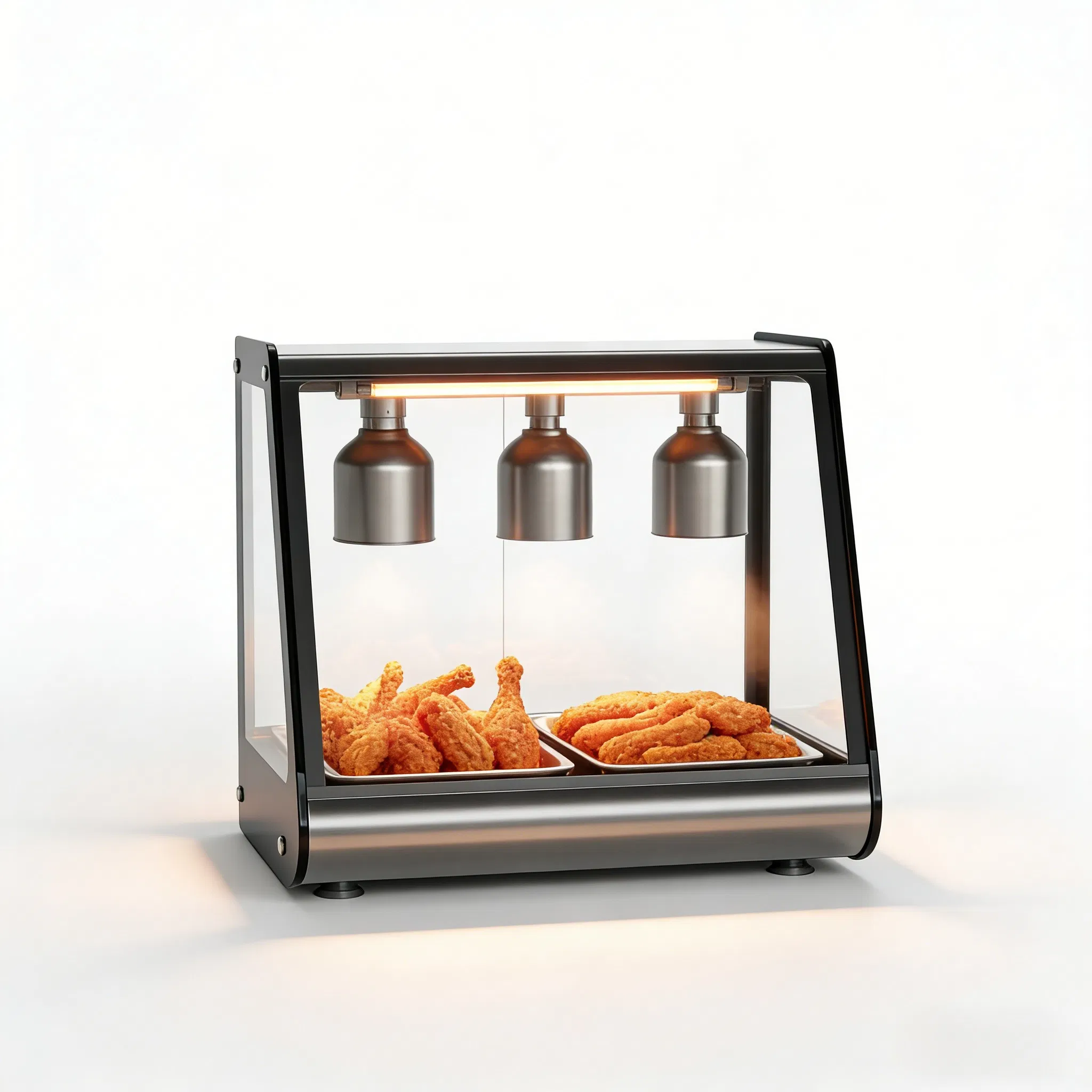 Tempered Glass Commercial Food Display Warmer for Restaurant