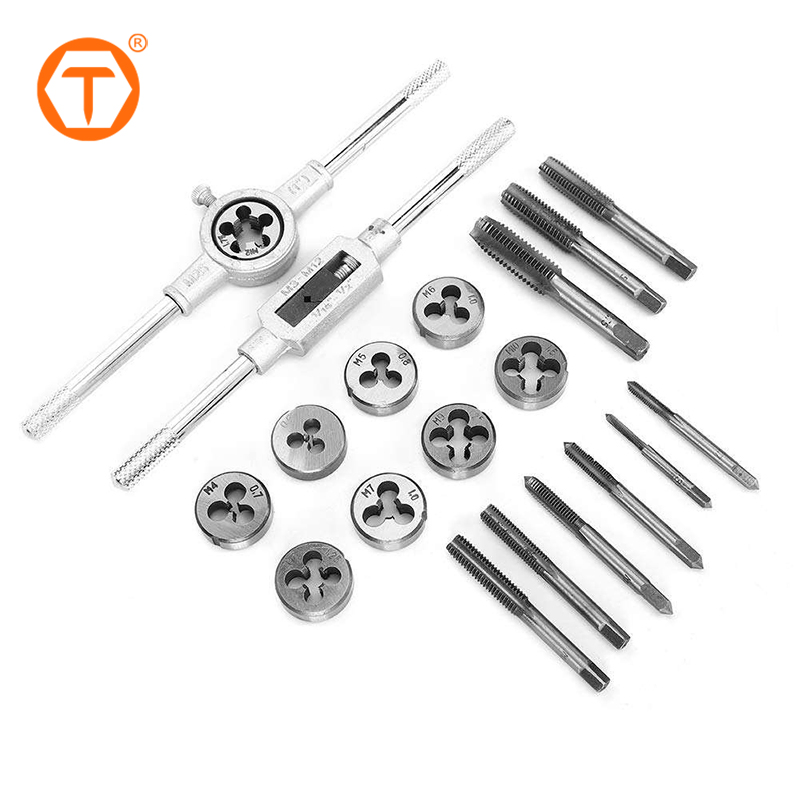 20PCS Metric Thread Tap Die Set High Hardness Alloy Portable Hand Tools Set for Tap Die Metric Thread