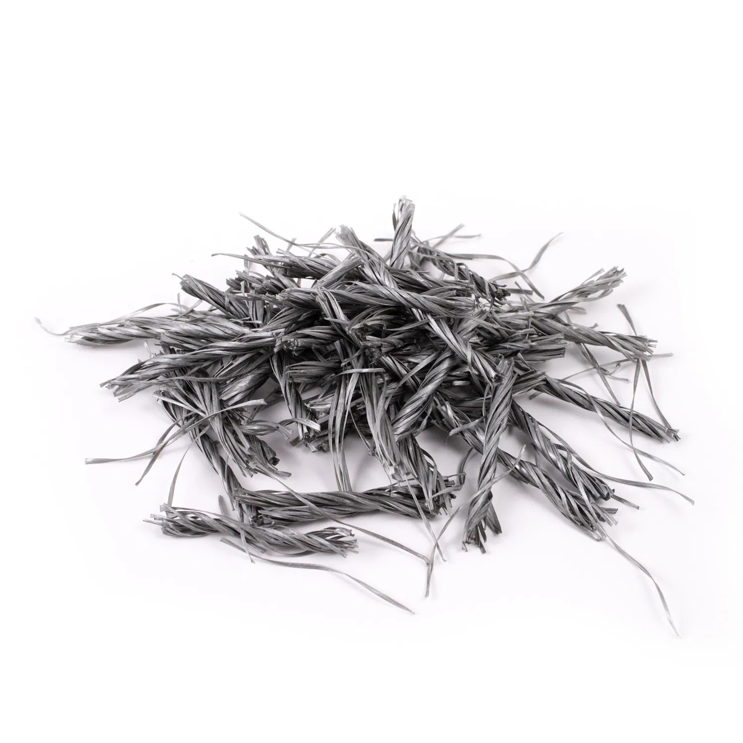 CE Certified Gray PP Fiber Twisted Bunchy Form for Concrete Reinforcement