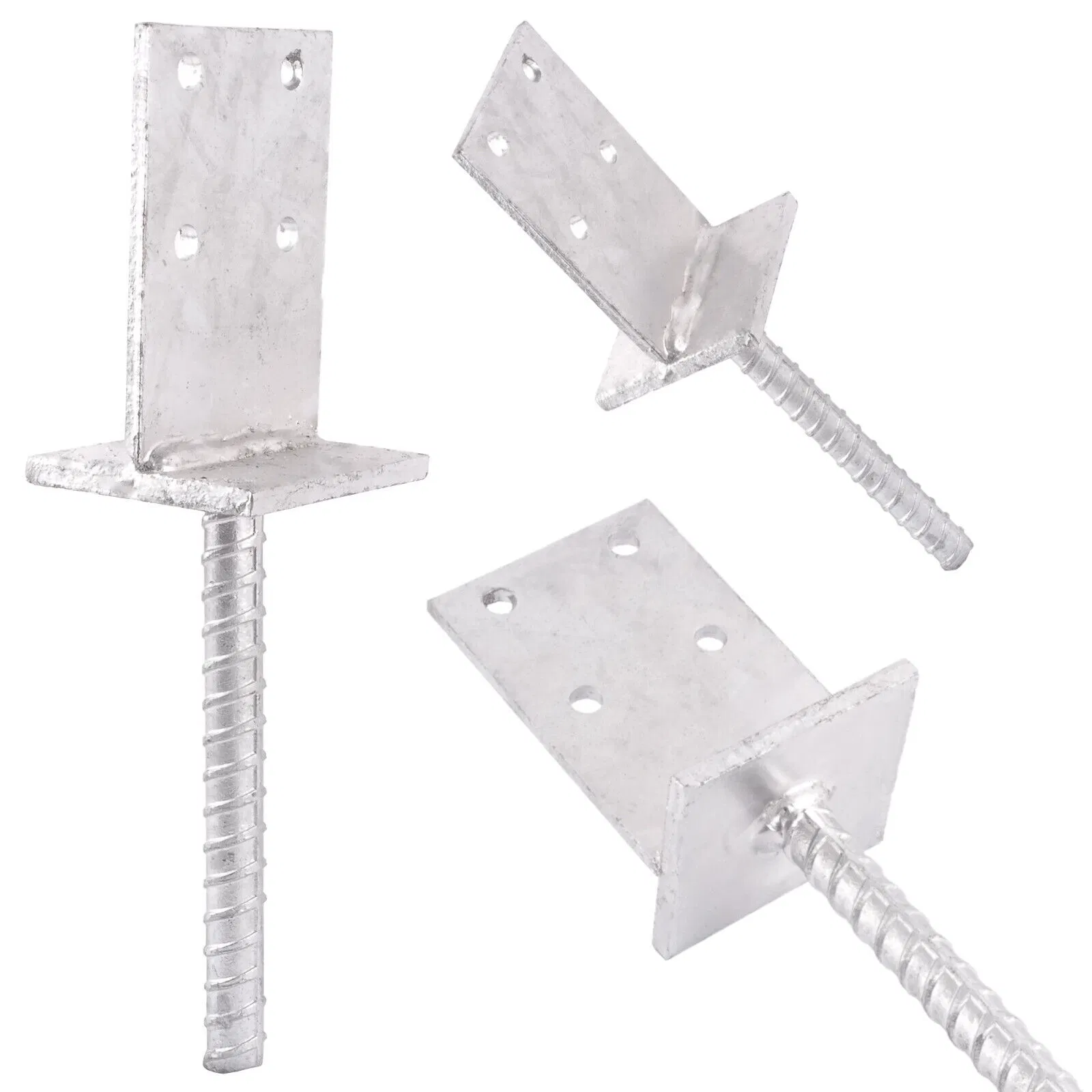 Анкер Т-образный для столбов забора, оцинкованный