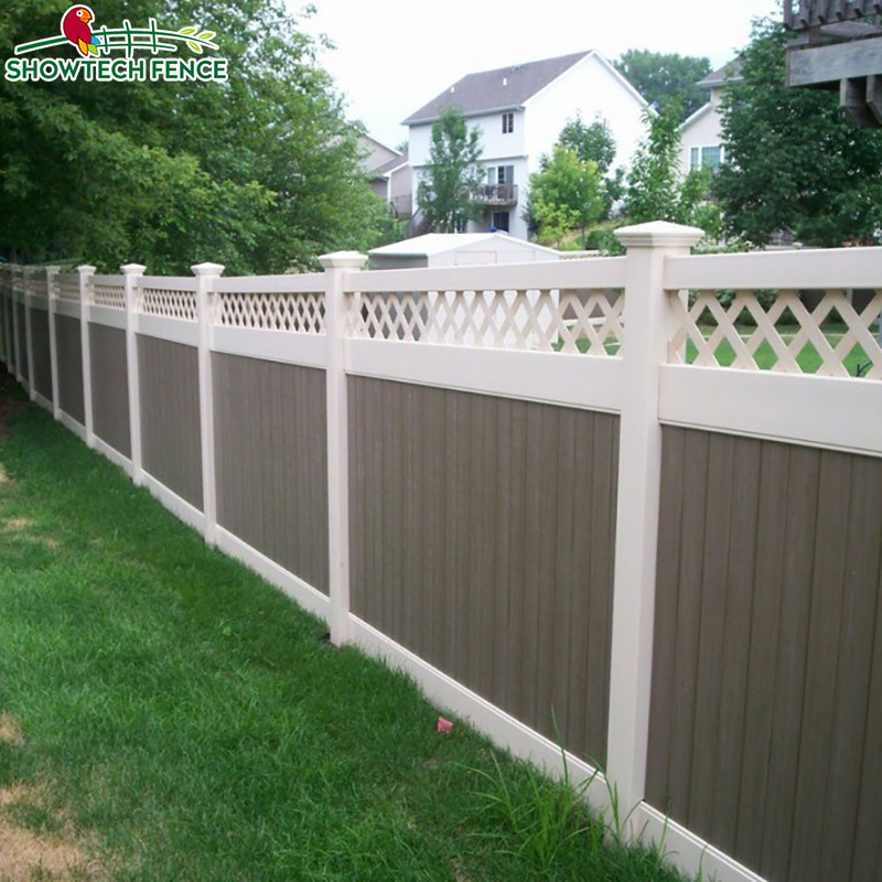 Showtech Cheap Lattice Top Privacy PVC Fence Panels