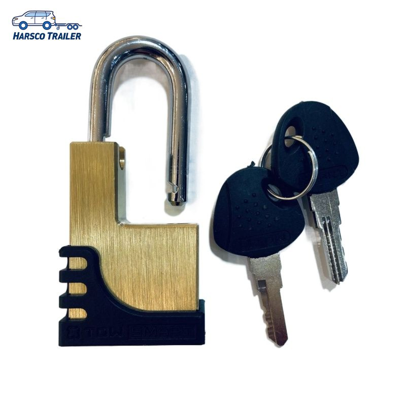 Rectangular Towing Adjustable Caravan Trailer Brass Coupler Lock Brass Padlock