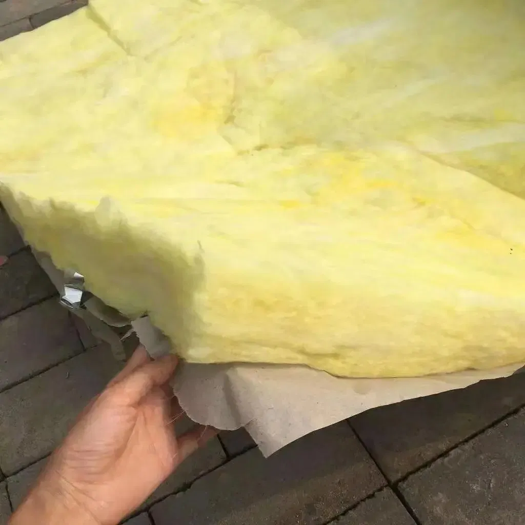 Fiberglass Insulation Blanket Black Glasswool Roll Fiber Glass Wool Sound-Proof Insulation