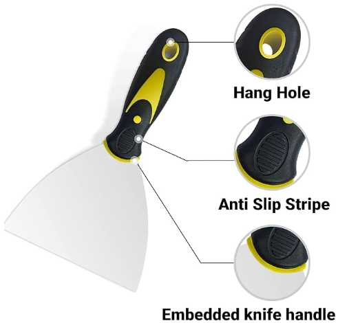 Putty Knife Scraper with Plastic Handle Stainless Steel