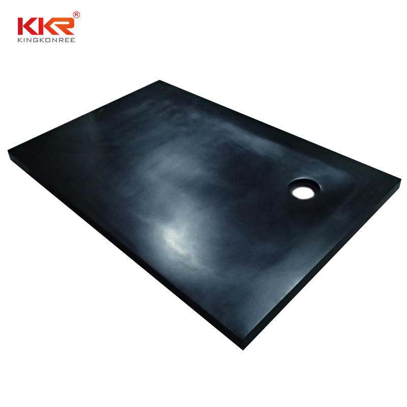 Customized Shower Tray Black 120cm Resin Stone Shower Tray Shower Pan