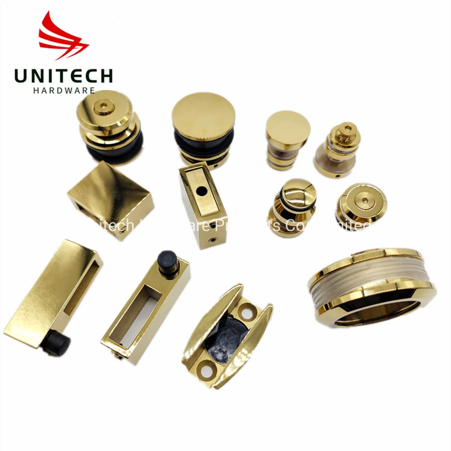 Gold Shower Stainless Steel 304 Glass Sliding Door Fitting Roller Wheels Kits