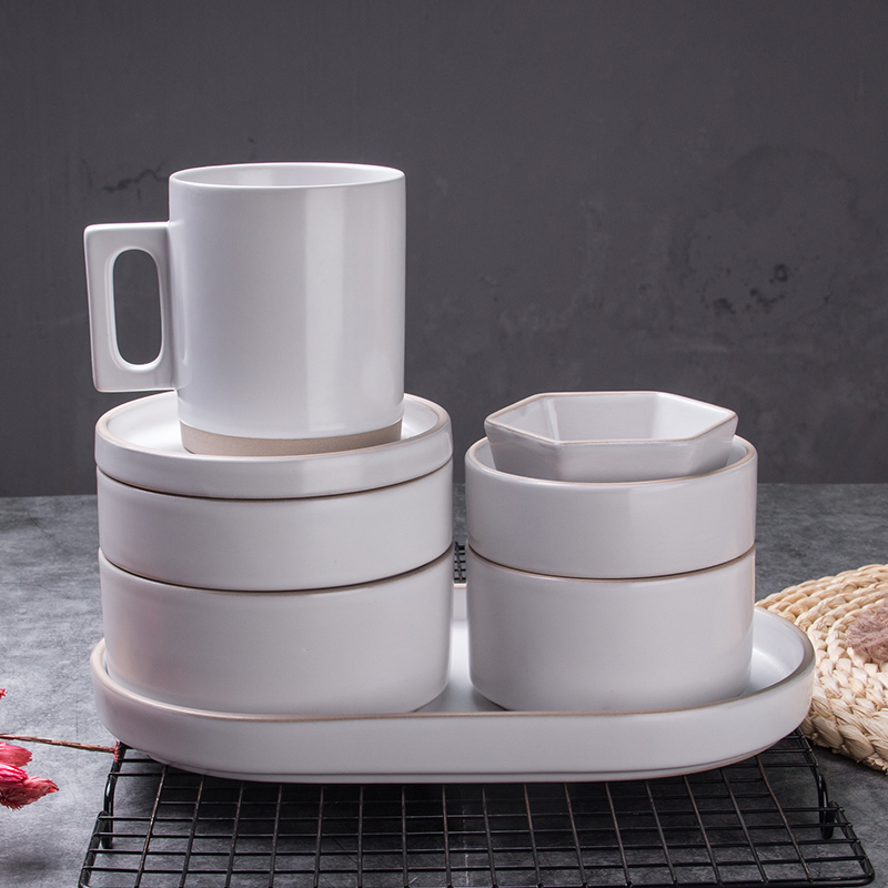 Mini Ceramic Rice Bowl Coarse Pottery Retro Red Unbreakable Hotel Dinnerware Wholesale Porcelain Soup Bowl