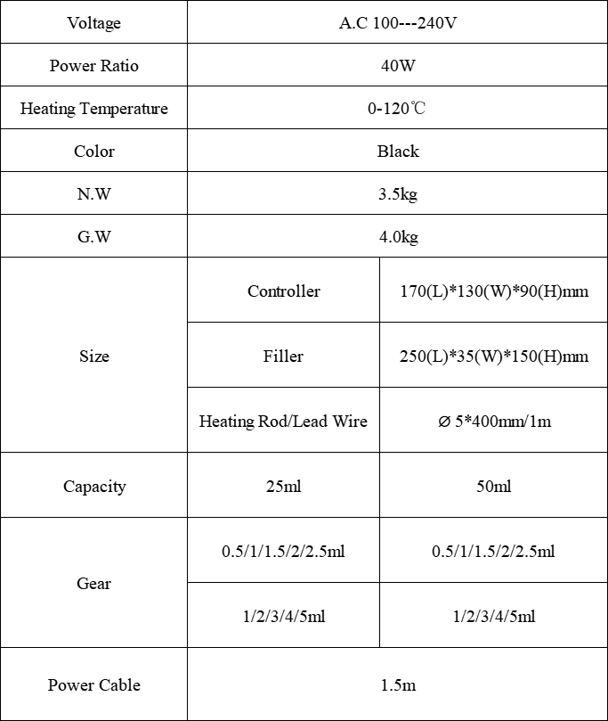 High Quality 510 Cartridge Thick Oil Filling Gun Machine with Preheating Function in Stock
