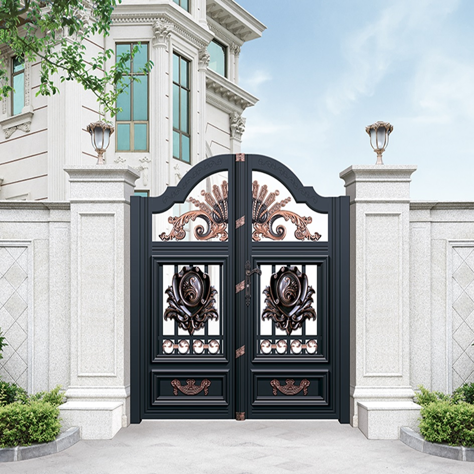 Wholesale Factory Garden Courtyard Metal Steel Modern Steel Entrance Door