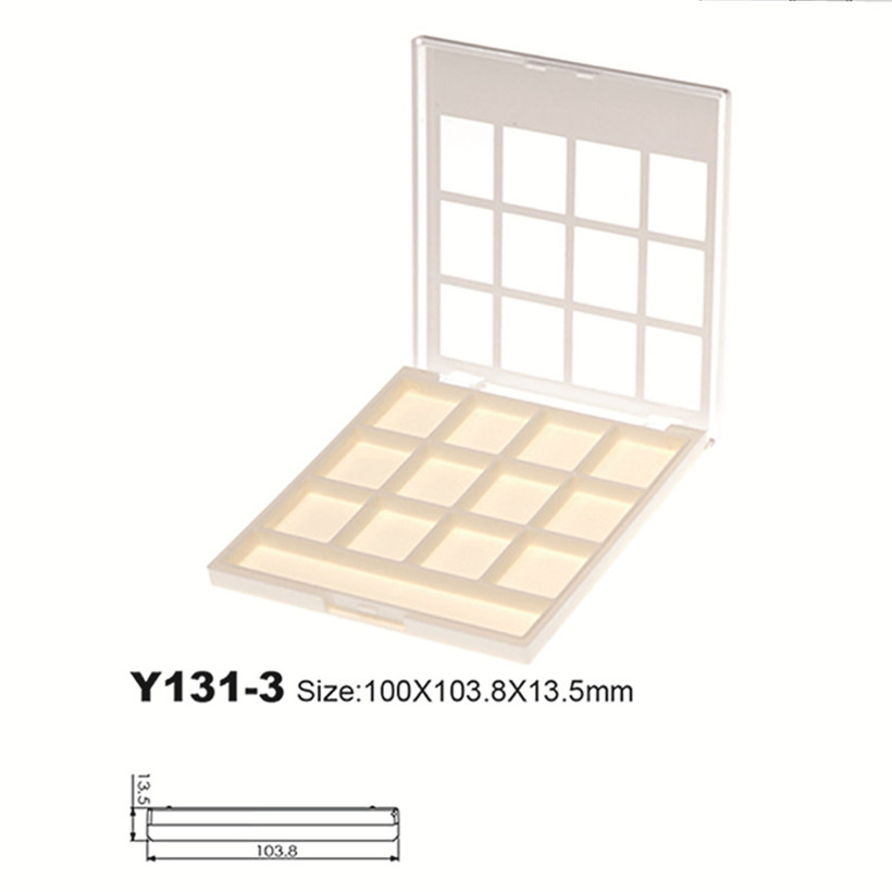 Unique Shape 12 Color Plastic Eye Shadow Palette Case Compact Box Cosmetic Packaging Y131-3