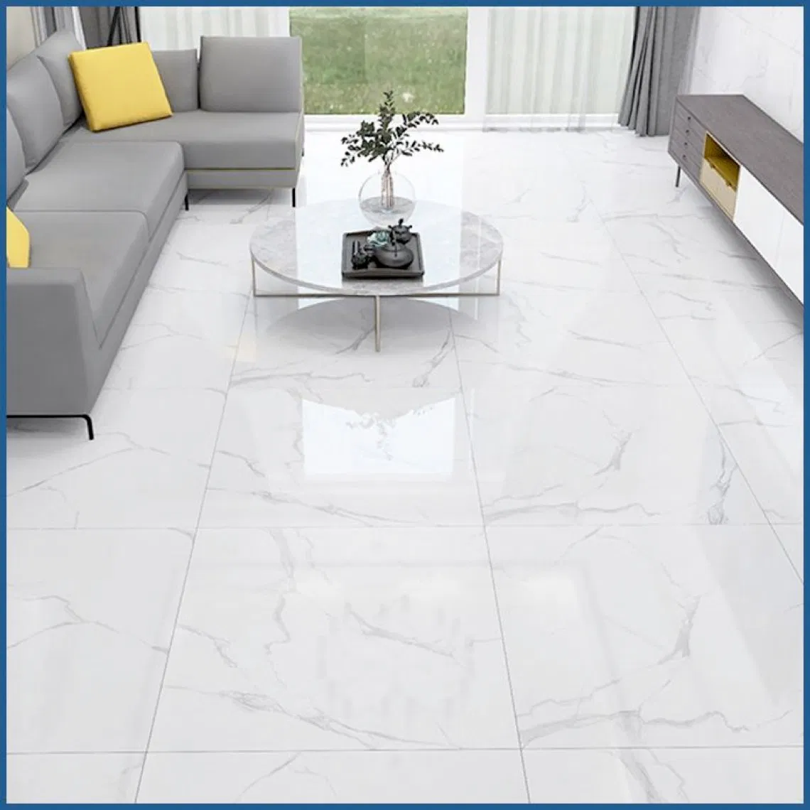 China Factory Price Outlet 600X600 White Marble Polished Porcelain Floor Tile